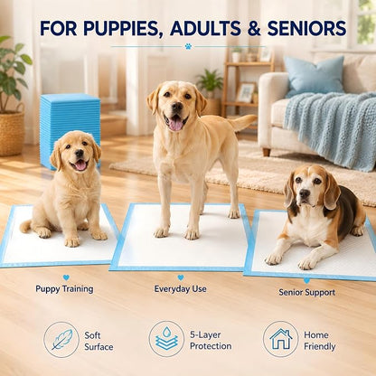 Boscute Super Absorbent & Leak-Proof Jumbo Size 36"x36" Pet Training Dog Pee Pads, Thicken Quick Dry Disposable Puppy Pee Pads, Potty Training Pads for Dogs Cats, Rabbits