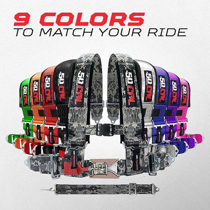 1pc Blue 5 Point Harness for Bucket Seat, Latch Release, 9 Color Options, Racing Harness 5 point, Race Car, UTV, RZR [6003]