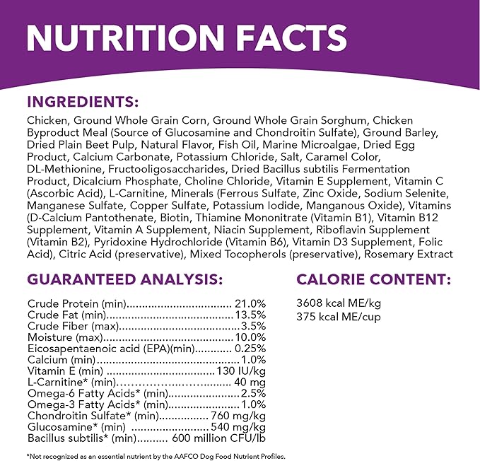 IAMS Advanced Health Mobility Support Chicken and Whole Grain Recipe Adult Dry Dog Food, 27 lb. Bag