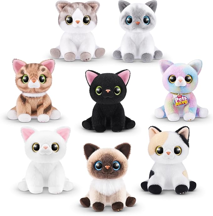 Pets Alive Smitten Kittens Surprise (Tabby Cat Ginger) by ZURU Nurture Play Soft Toy Unboxing Adopt Interactive 10 Sounds