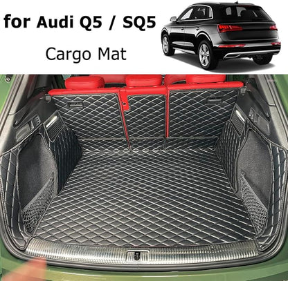 Cargo Mat Compatible with 2018-2025 Audi Q5 Trunk Mat (and Rear Left and Right Side Panels) Cargo Liners for Audi Q5 ＆ SQ5