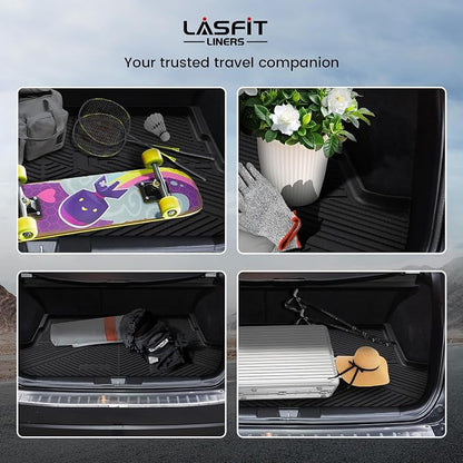 LASFIT Cargo Tray Liner for Subaru Outback 2020-2025 Trunk Mat, All Weather TPE Custom Fit Easy Clean Durable No-Curling Cargo Mat for Outback 2025 2024 2023 2022 2021 2020 Trunk Tray Liner, Black