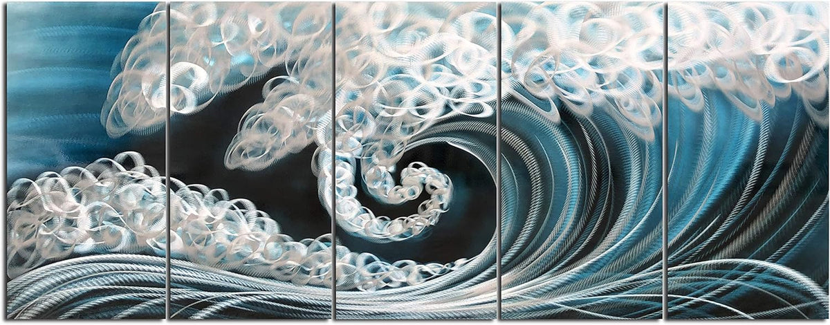 Yihui Arts Handmade Popular Sea Weaves Metal Wall Art Decor Nautical Artwork for Living Room Bedroom Bathroom Decor