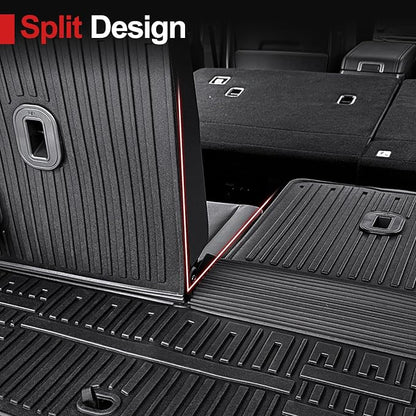 Cargo Mat for Hyundai Santa FE 2024-2026 (Fit Hybrid and Gas), All Weather TPE Cargo Mat with Backrest Mat Rear Cargo Liner Protection for Hyundai Santa Fe
