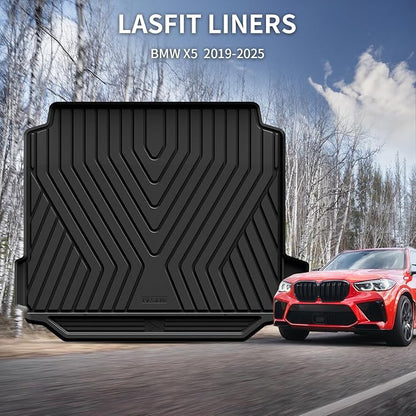 LASFIT Trunk Mat for BMW X5 2026 2025 2024 2023 2022 2021 2020 2019, All Weather TPE Cargo Mats Custom Fit Cargo Liner Front & Rear Trunk liner, Only for 5 Passenger Without Luggage Compartment, Black