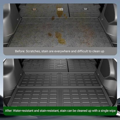xipoqix Cargo Mat Backrest Mat Compatible with 2019-2023 Jeep Cherokee Cargo Liners TPE Back Seat Protector Replacement for 2019 2020 2021 2022 2023 Jeep Cherokee Accessories (Trunk Mat+Backrest Mats)
