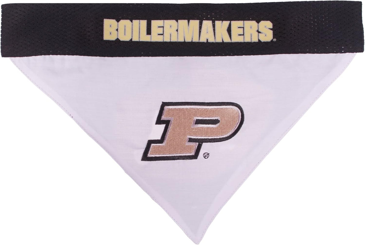 Pets First Collegiate Pet Accessories, Reversible Bandana, Purdue Boilermakers, Small/Medium