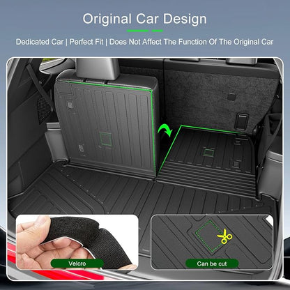 xipoqix Cargo Mat Backrest Mat Compatible with 2024-2026 Lexus TX 350 500H 550H+ TPE Cargo Liner Back Seat Protector Replacement for 2024-2026 Lexus TX Accessories (Trunk Mat with Backrest Mats)