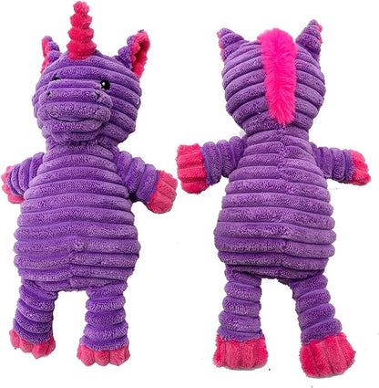 Jalousie Plush Toys Assortment Value Bundle Puppy Pet Mutt Squeak Toy for Medium Large Dogs (5 Pack Corduroy)