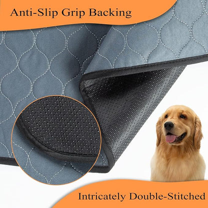 Bunlitent Extra Large Washable Pee Pads for Dogs 72" x 72", 2 Pack, Grey | Leakproof, Super Absorbent, Reusable, Quick Dry, Anti-Slip, Waterproof, Reusable Puppy Pads, Whelping Pads for Pet