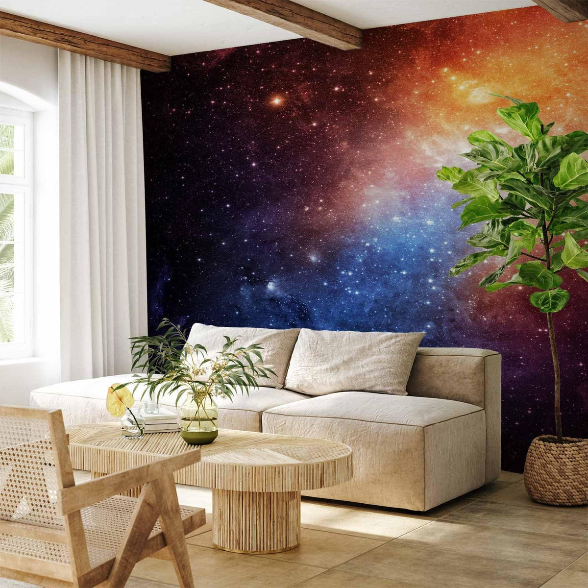 artgeist Premium Wall Mural Cosmos Galaxy 157x110 in - XXL Non-Woven Wallpaper Fleece Wall Decor Photo Print Picture Image Design Home f-B-0057-a-a
