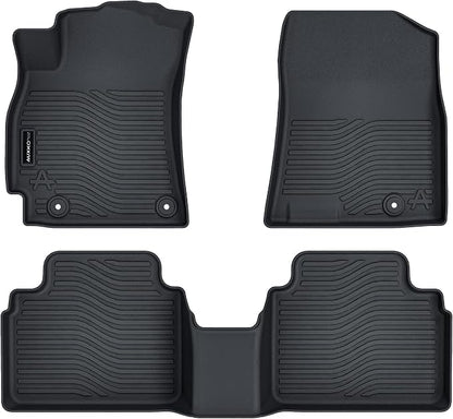 Auxko All Weather Floor Mats Fits for 2026 2025 Kia K4 Sedan TPE Liners Accessory for Kia K4 Sedan 2025 2026 All Season Odorless Anti-Slip Floor Mats Black