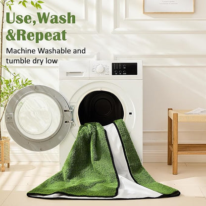Reusable Dog Pee Pads, Washable Puppy Pads, Leak-Proof 30"x34" 6 Pack | Super Absorbent And Non-Slip Potty Training Pads, Soft Paw Print Plush Design, Ideal For Crates, Couch, Car Seats & Pet Beds