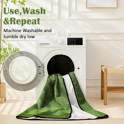 Reusable Dog Pee Pads, Washable Puppy Pads, Leak-Proof 48"x48" 2 Pack | Super Absorbent And Non-Slip Potty Training Pads, Soft Paw Print Plush Design, Ideal For Crates, Couch, Car Seats & Pet Beds