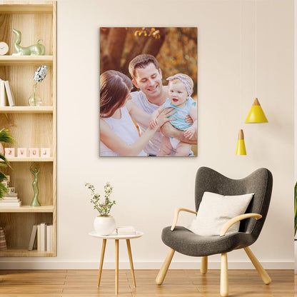 Custom Canvas Prints with Your Photos- Personalized Print Canvas Pictures, Custom Wall Art Gift for Living Room, Bedroom, Wedding Family Baby Pets Framed 14 x 11 inche
