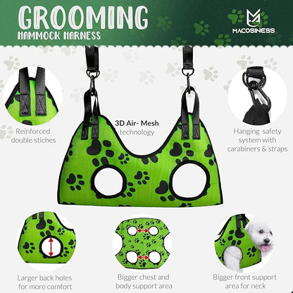 2025 16-in-1 - Dog Grooming Hammock - Dog Hanger for Nail Trimming - Dog Grooming Sling - Cat Sling for Cutting Nails - Cat Hammock for Nail Trimming - Dog Restraint for Nail Clipping