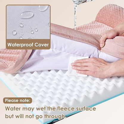 EHEYCIGA XL Dog Bed Memory Foam for Crate, Extra Large Dog Bed Orthopedic with Washable Removable Cover, Waterproof Pet Sofa Couch XLarge Size Dogs, 41x27x6.5, Pink | Washable Removable Cover, Waterproof Flat Pet Sofa Couch with Nonskid Bottom, 41x27x6.5