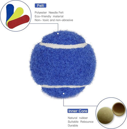 1.5" Small Tennis Balls for Dogs - Cat Toy 3 Colours and Pack of 12 Mini Tennis Balls for Small Dogs