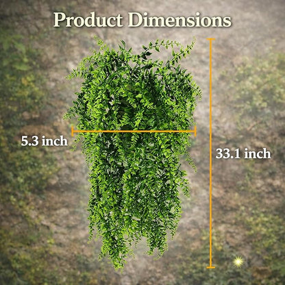 HERCOCCI 5 Pack Reptile Plants, Terrarium Hanging Plants Vines Artificial Leaves Habitat Decorations with Suction Cup for Bearded Dragon Hermit Crab Lizard Snake Geckos Chameleon