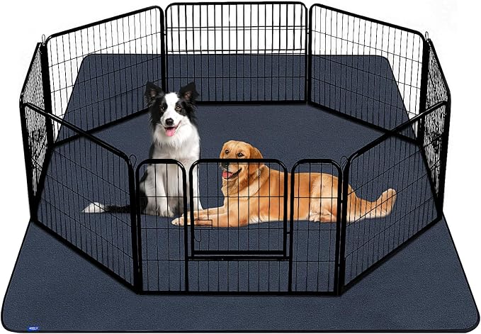Sunsleek 84"x120" Washable Pee Pads for Dogs, Extra Large Puppy Pads | Reusable Waterproof Pet Training Mats, Super Absorbent, Non-Slip, for Whelping Pads & Incontinence for Playpen, Crate, Floor