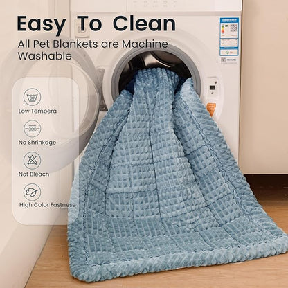 Couch Cover for Dogs Washable, Non-Slip Pet Couch Covers for Sofa, Fuzzy Dog Couch Cover Blanket Thick Soft Plush for Furniture Protector (Blue Gray, 27.6" x 47.2"/70 x 120cm)