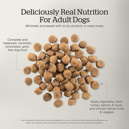 Now Fresh Grain-Free, Dry Dog Food, Real Meat and Fish, Turkey, Salmon and Duck Adult Recipe, All Breed Size, 22 lb Bag