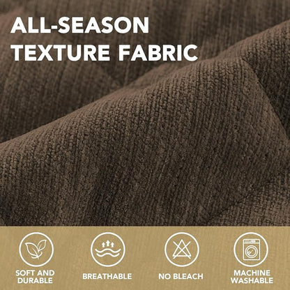 H.VERSAILTEX Chenille Couch Cover for Dogs Washable Soft Fuzzy Chair Covers for Living Room Sectional Sofa Cover Thick Pet Couch Cover Protector Non-Slip Dog Bed Cover(Coco Mocha, 28" x 34")
