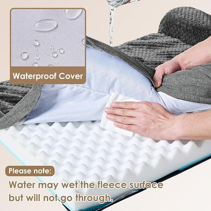 EHEYCIGA XXL Dog Bed Memory Foam, Orthopedic Giant Dog Bed Jumbo with Washable Removable Cover, Waterproof Pet Sofa Couch with Nonskid Bottom, 48x35x7.5, Dark Grey | Washable Removable Cover, Waterproof Flat Pet Sofa Couch with Nonskid Bottom, 48x35x7.5