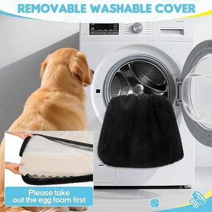 Loiion Dog Car Bed, Non-Slip Backseat Extender Pet Mat 50"x24.6"x4" | Removable, Washable Dog Bed With Waterproof Liner Protects Car Seats, Anti-Slip Travel Bed For Dogs