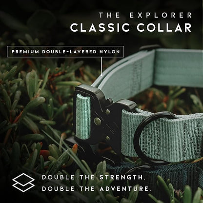 Made to ROAM Premium Dog Collar - Adjustable Heavy Duty Nylon Collar with Quick-Release Metal Buckle (Alaska Daybreak, Classic Size 5)