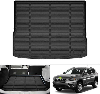 Cartist Custom Fit for Cargo Liner Jeep Cherokee 2014-2022 2023 All Weather Anti-Slip Rear Trunk Mat Waterproof TPE (NOT for Jeep Grand Cherokee)