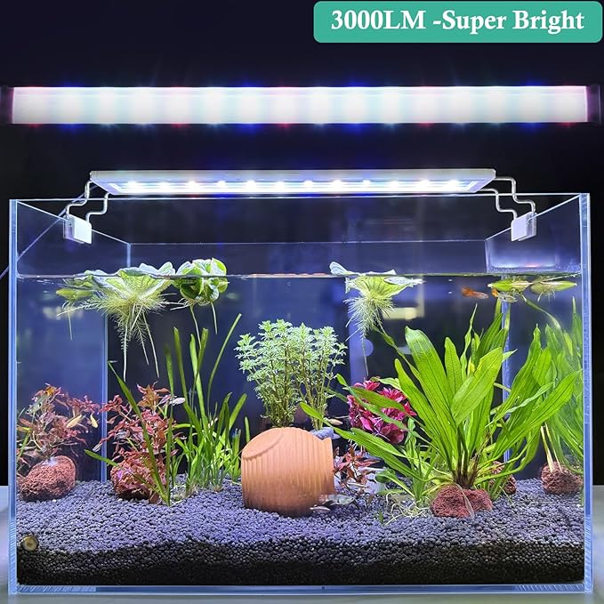 HITOP Full Spectrum LED Aquarium Light – 24-32" Classic Fish Tank Light with Timer, Aquarium Plant Light with Stable Extendable Brackets (24-32in)