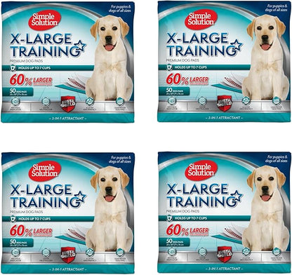Simple Solution XL Potty Training Pads, Leak Proof Pads, 28"x30" 200 Count | Dog Training Pads, Puppy Potty Training, Housebreaking, Disposable Pee Pads, Floor Protection, Indoor Potty, Puppy Essentials