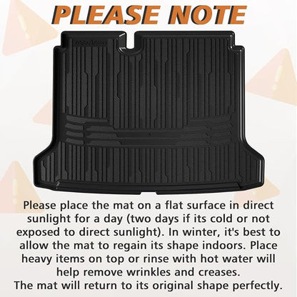 TripleAliners Trunk Mat All Weather Liners Compatible with 2025 2026 Nissan Kicks Interior Accessories Custom Fit Anti-Slip TPE Full Coverage Protection Rear Trunk Floor Mat (S Trim Level ONLY)