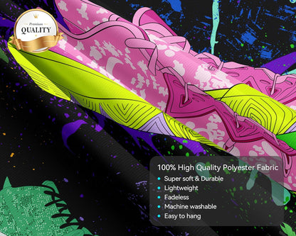 dueeia Sneaker Tapestry Wall Hanging Sneakerhead Ball Party Decorations Basketball Shoes Sports Backdrop for Teen Boys Mens Bedroom Living Room Dorm Wall Decor (59.1"x51.2")