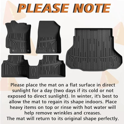 TripleAliners Floor Mats & Trunk Mat Full Set Compatible with 2024 2025 2026 Kia K4 All Weather Liners TPE Custom Fit Anti-Slip Full Coverage Odorless Waterproof Cargo Liners(Trunk Mat+ Floor Mats)