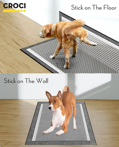 CROCI Charcoal Pee Pads for Dogs Odor Control Leak Proof XXL 36x36in 25Ct | Super Absorbent Puppy Pads with Adhesive Tabs, Heavy Duty, Dog Potty Training, Quick-Dry Surface, Disposable