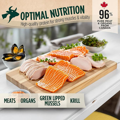 ZEAL Canada Air-Dried Salmon & Turkey Recipe for Cats - Superfood Omega-3 Rich, Dual-Protein, Grain Free, No Fillers, Complete Nutrition (Salmon & Turkey, 5 oz)
