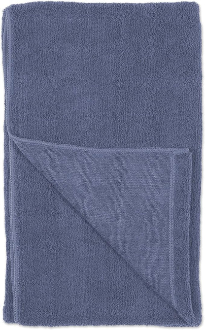Bone Dry Pet Grooming Microfiber Towel, Embroidered Collection, X-Large,41x23.5", Stonewash Blue