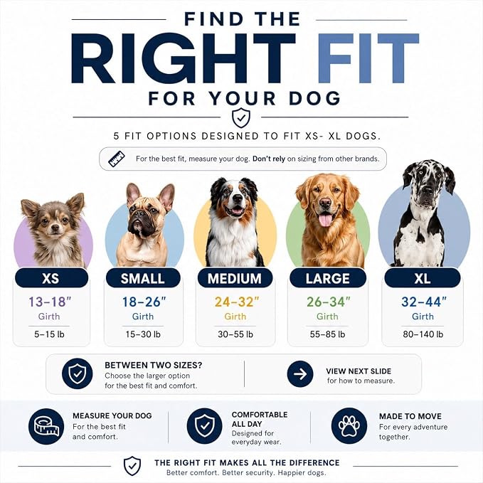 ShawnCo Essential Dog Harness, No-Pull Pet Vest (Mustang Red,XL) | 3 Leash Clips, Easy On, No-Choke, Reflective, Adjustable Fit, Padded Comfort, Control Handle, For Small, Medium & Large Dogs