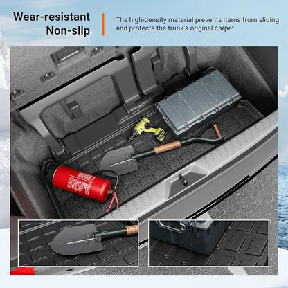 powoq Trunk Mat Compatible with 2021-2026 Toyota Sienna 3rd Row Cargo Liner TPE Rear Trunk Liner Mat Replacement for 2021 2022 2023 2024 2025 2026 Toyota Sienna Accessories