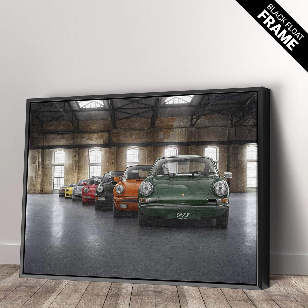 Porsche Car 911 Color Revolution Canvas Art Print Picture Wall Home Decor - Various Sizes (12in x 8in Gallery Wrapped)