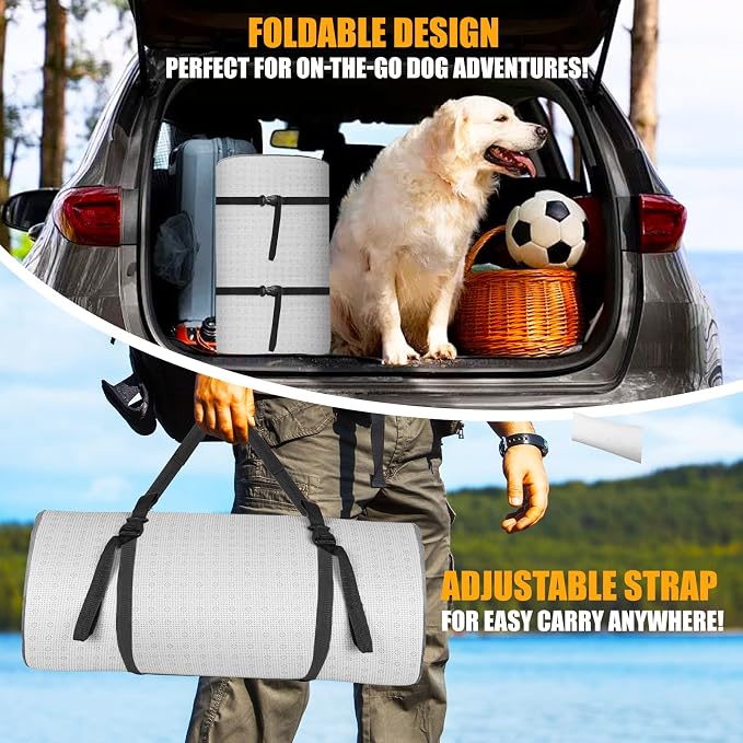 Dog Car Bed for Back Seat Cover with Supportive Foam, Small | Pet Mat Cushion for Car Backseat Extender with Removable Cover, Common Size for Sedan, SUV & Truck, Easy Clean