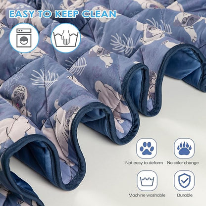 Dog Cooling Mat, Washable Dogs Cats Pet Non-Toxic Cooling Pads Summer Sleeping Kennel Mats，Pet Self Cool Ice Blanket for Indoor & Outdoor Dog Beach Essentials Large