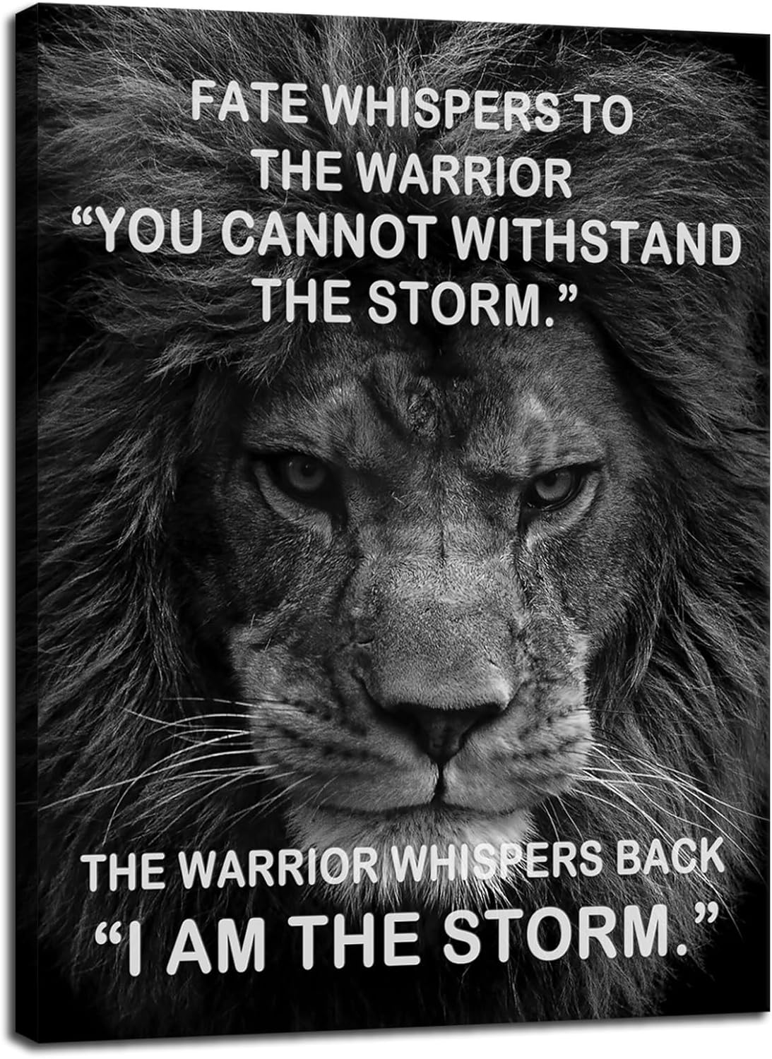 Motivational Canvas Wall Art Inspirational I Am The Storm Posters Modern Inspiring Quotes Success Pictures Positive Paintings Prints Artwork Home Wall Decor Office Gym Framed[18" W x 24" H]