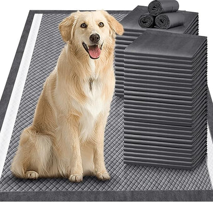 Gimars Upgrade Odor-Control Extra Large XXL Charcoal Pee Pads for Dogs - Thicken 9 Layers Ultra Absorbent Leak-Proof Puppy Training Pads Quick Dry