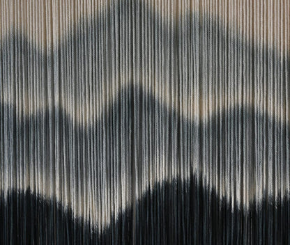 IOWER Macrame Wall Hanging Mountain Dip-Dyed Macrame Wall Decor Large Modern Fiber Art Boho Wall Decor 57" Wx35 L