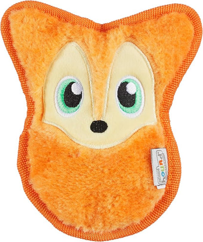 Outward Hound Durablez Minis Stuffing-Free Squeaky Plush Dog Toy for Puppies & Small Dogs - Interactive, Soft Yet Tough, No Mess, Jumbo Squeaker, Long-Lasting Play, Fox