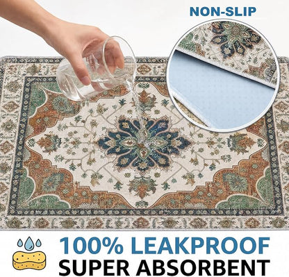 Washable Pee Pads for Dogs,Great Urine Absorbent Reusable Puppy Training Pads,Waterproof,Leak-Proof & Non-Slip Potty Pads for Whelping,Crate,Playpen,Bed.(Dark Teal Floral,48"x48")
