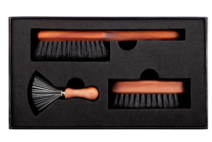 ZilberHaar Beard Brush Grooming Kit - Stiff Bristles Boar Bristles - Ideal for Medium to Long, Thick Beards - Distributes Balm & Oil for Growth/Styling - With Brush Cleaning Tool